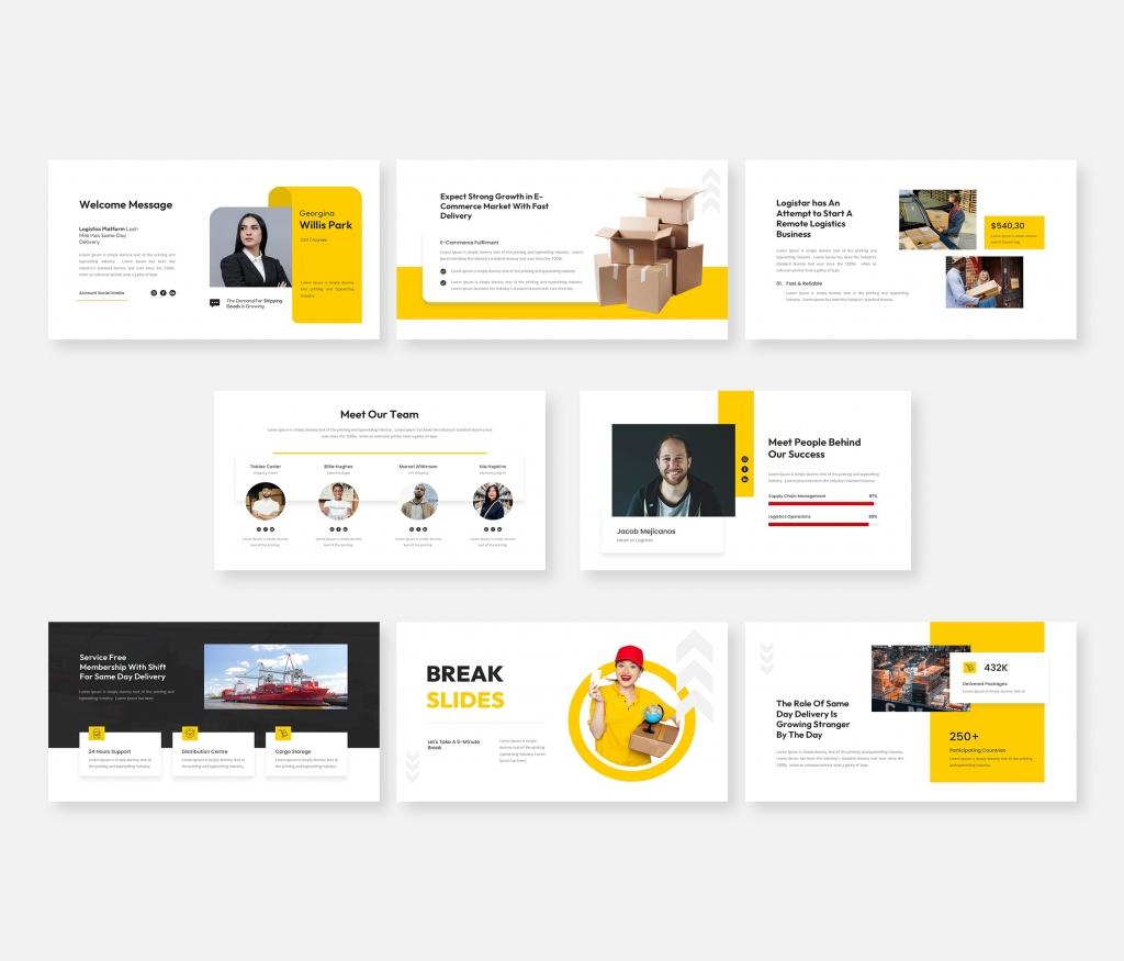 Logistar - Logistic and Delivery Google Slides Template