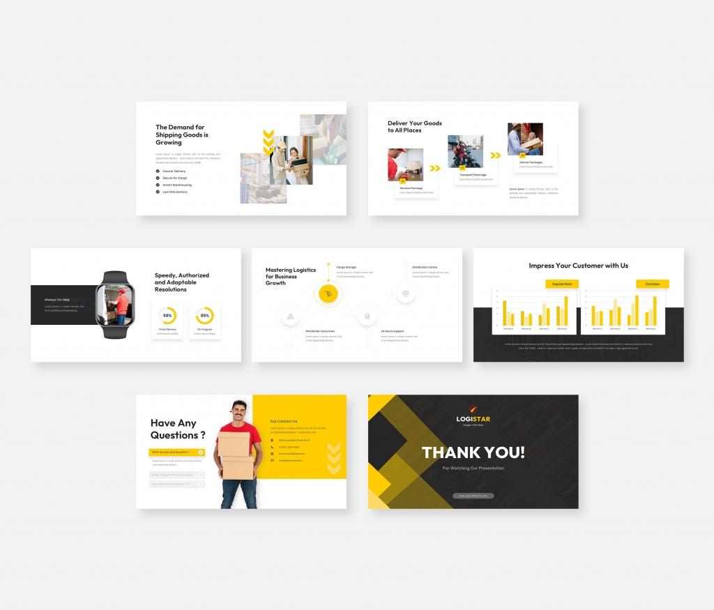 Logistar - Logistic and Delivery Google Slides Template