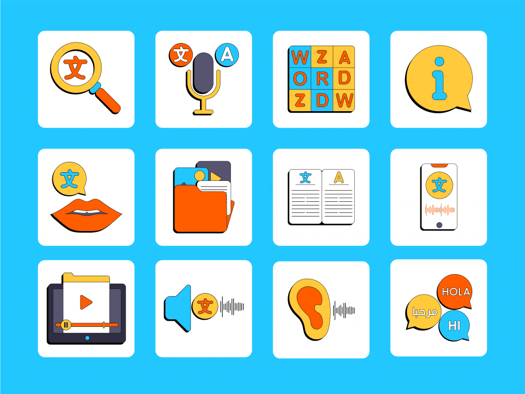 25 Language Learning Icon Pack