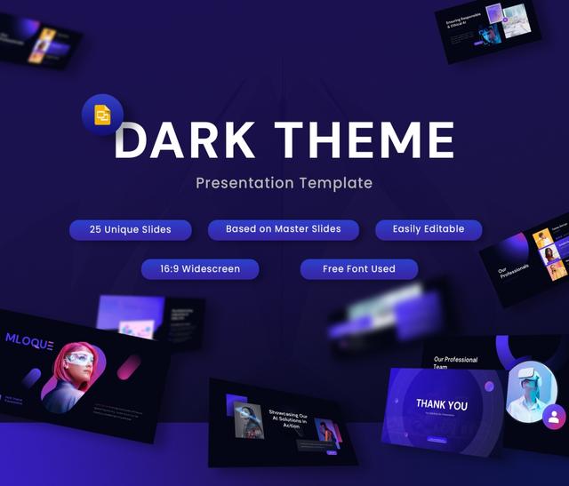 Molque- Dark Theme Google Slides Presentation Template