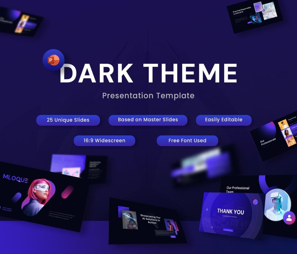 Molque- Dark Theme PowerPoint Presentation Template