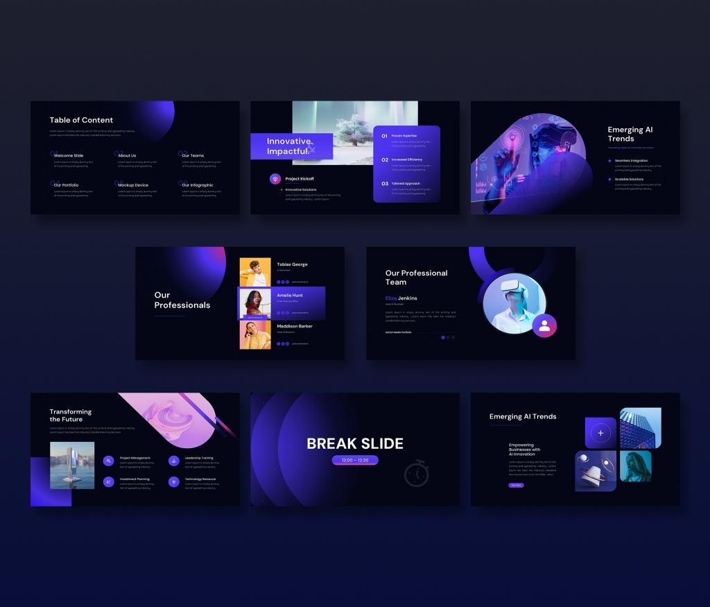 Molque- Dark Theme PowerPoint Presentation Template