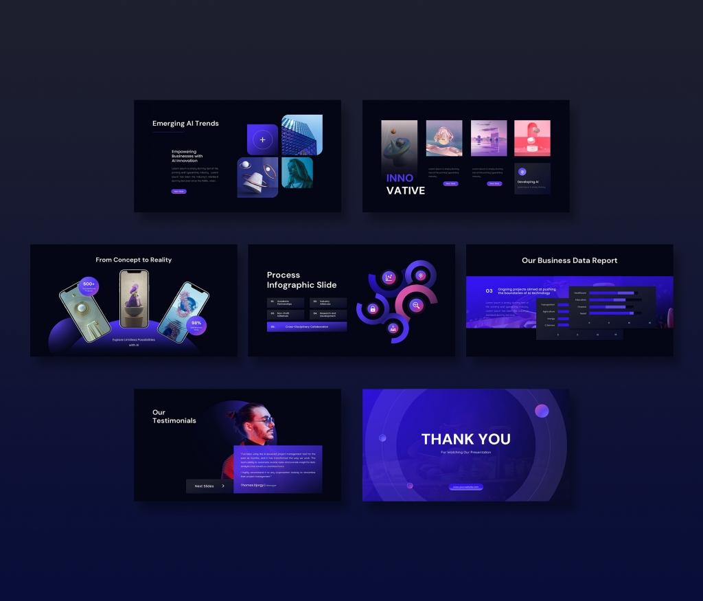 Molque- Dark Theme Google Slides Presentation Template