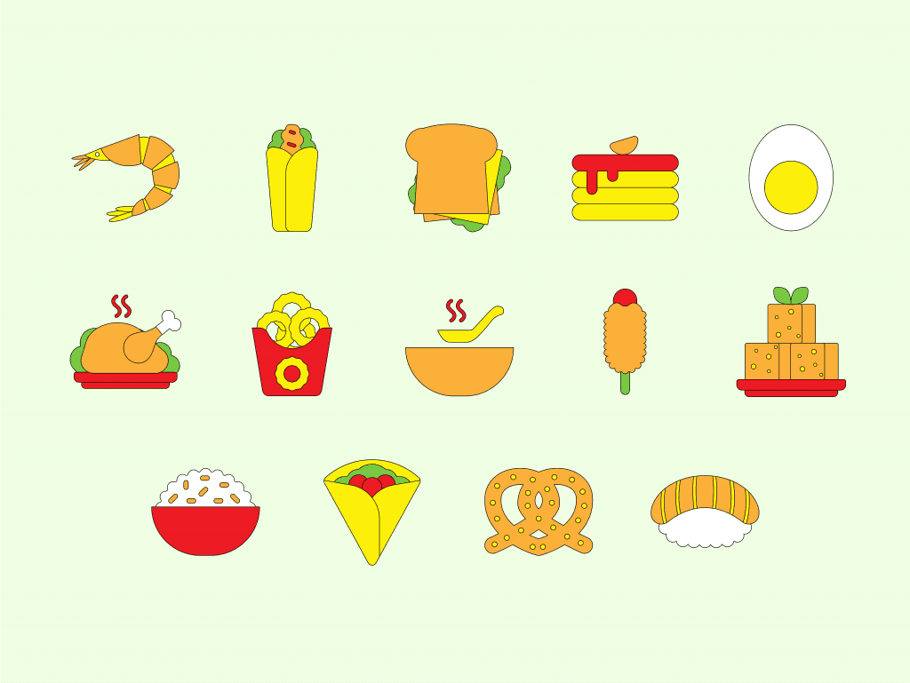 30 Food Icon set