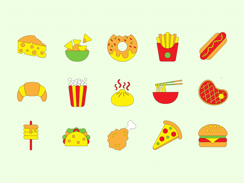 30 Food Icon set