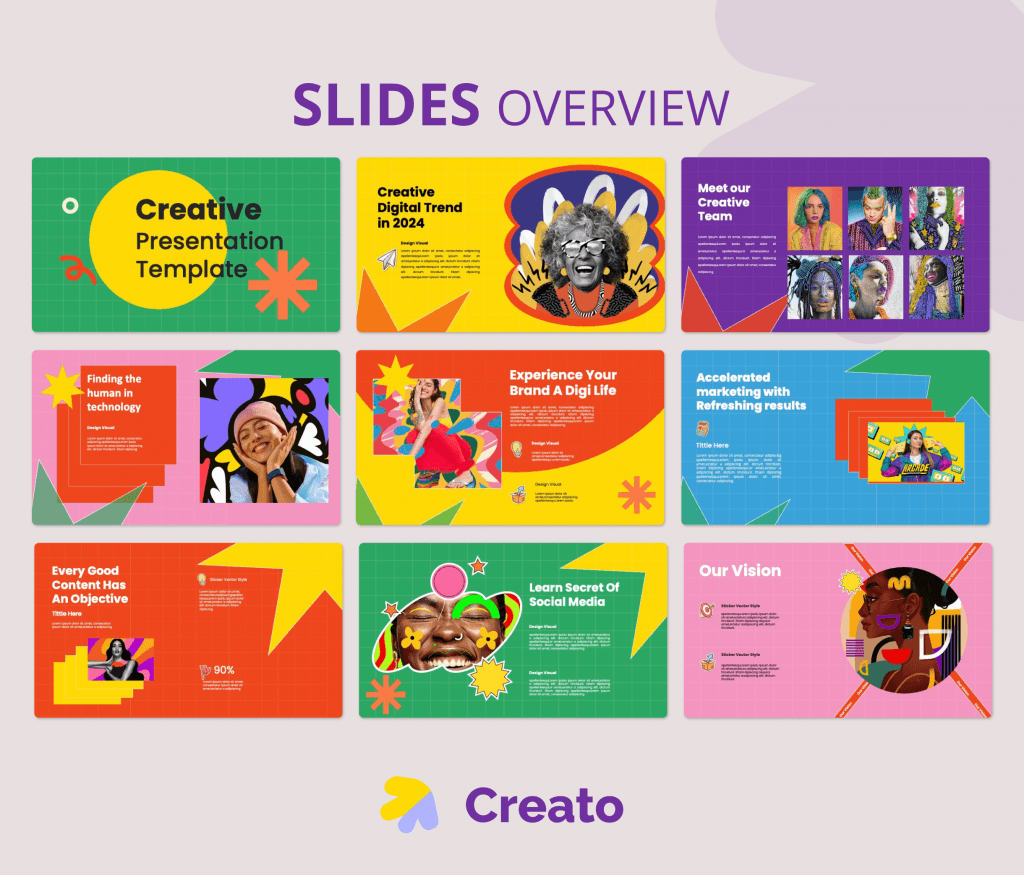 Creato- Multipurpose Pop Art PowerPoint Template