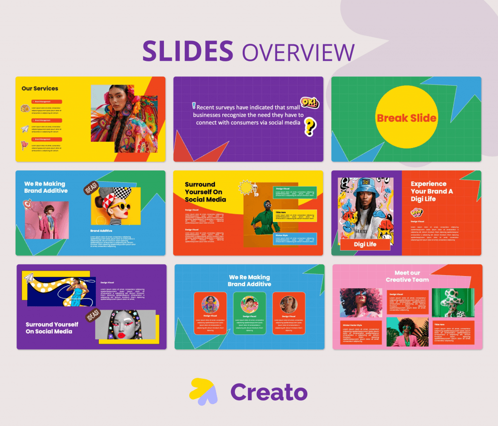 Creato- Multipurpose Pop Art PowerPoint Template