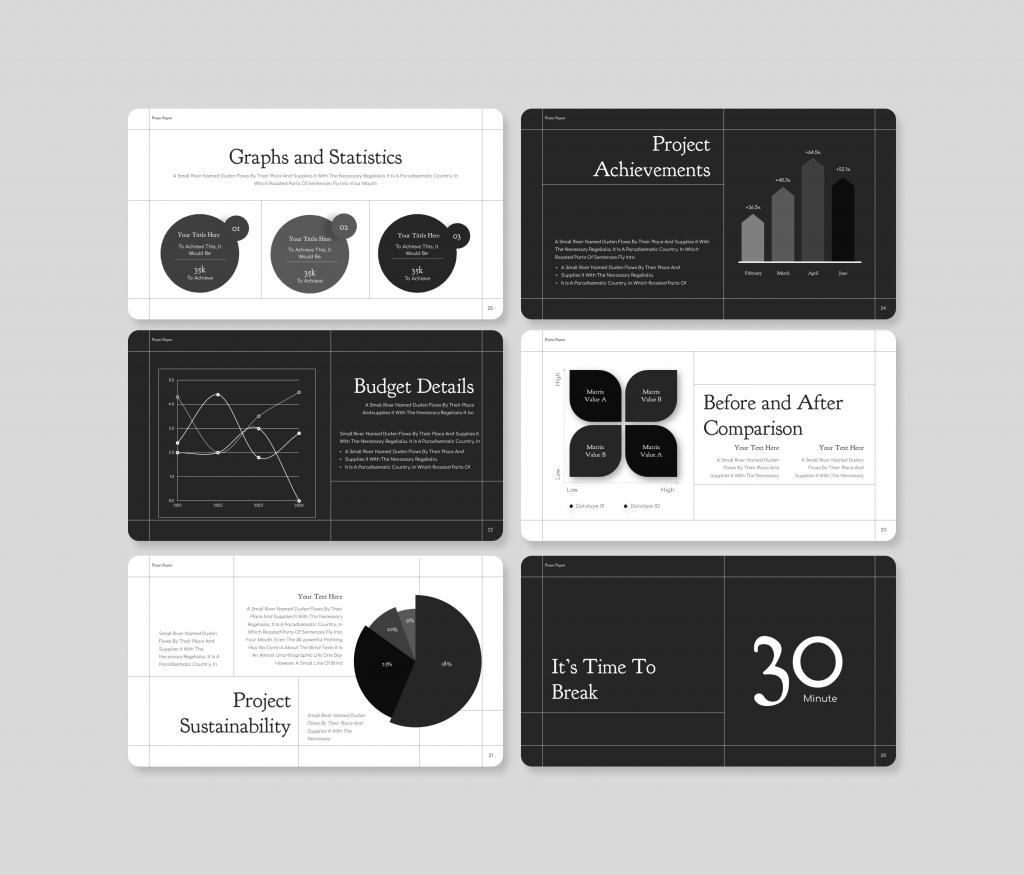 Project Report PowerPoint Presentation Template
