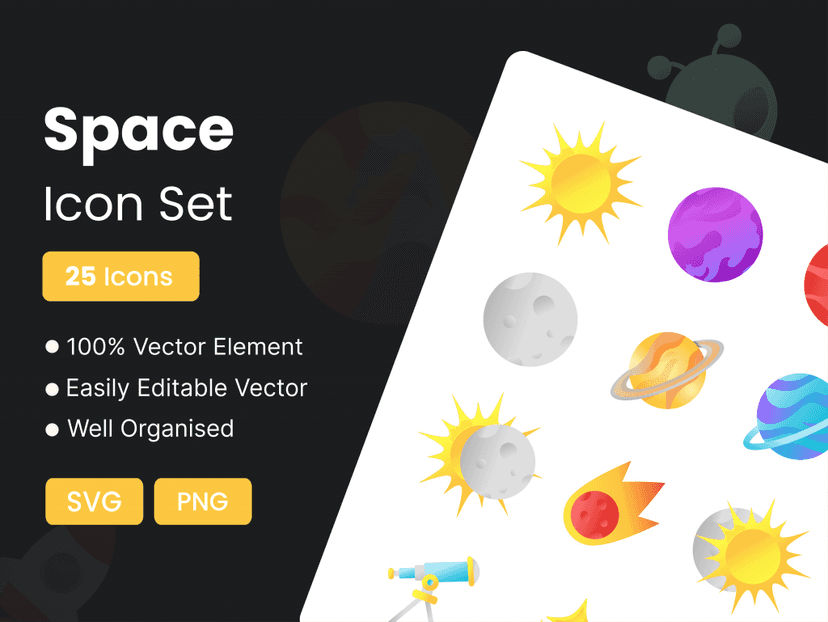 25 Space Icon Pack