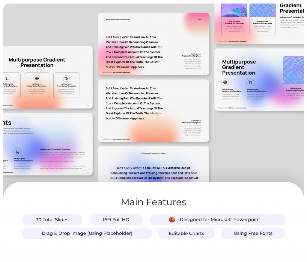 Texture Gradient PowerPoint Presentation Template