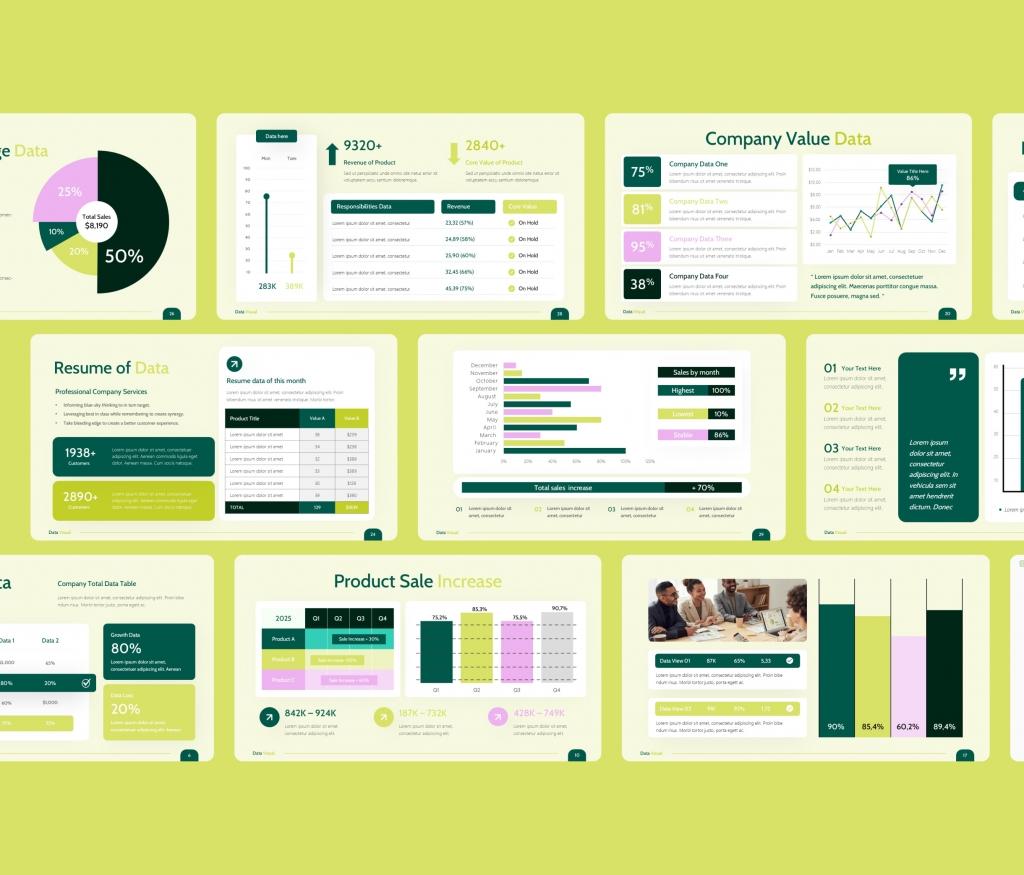 Data Visual PowerPoint Presentation Template