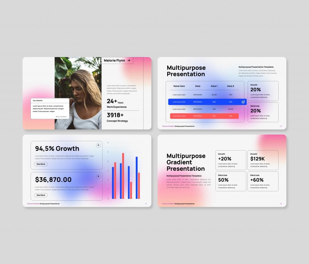 Texture Gradient PowerPoint Presentation Template