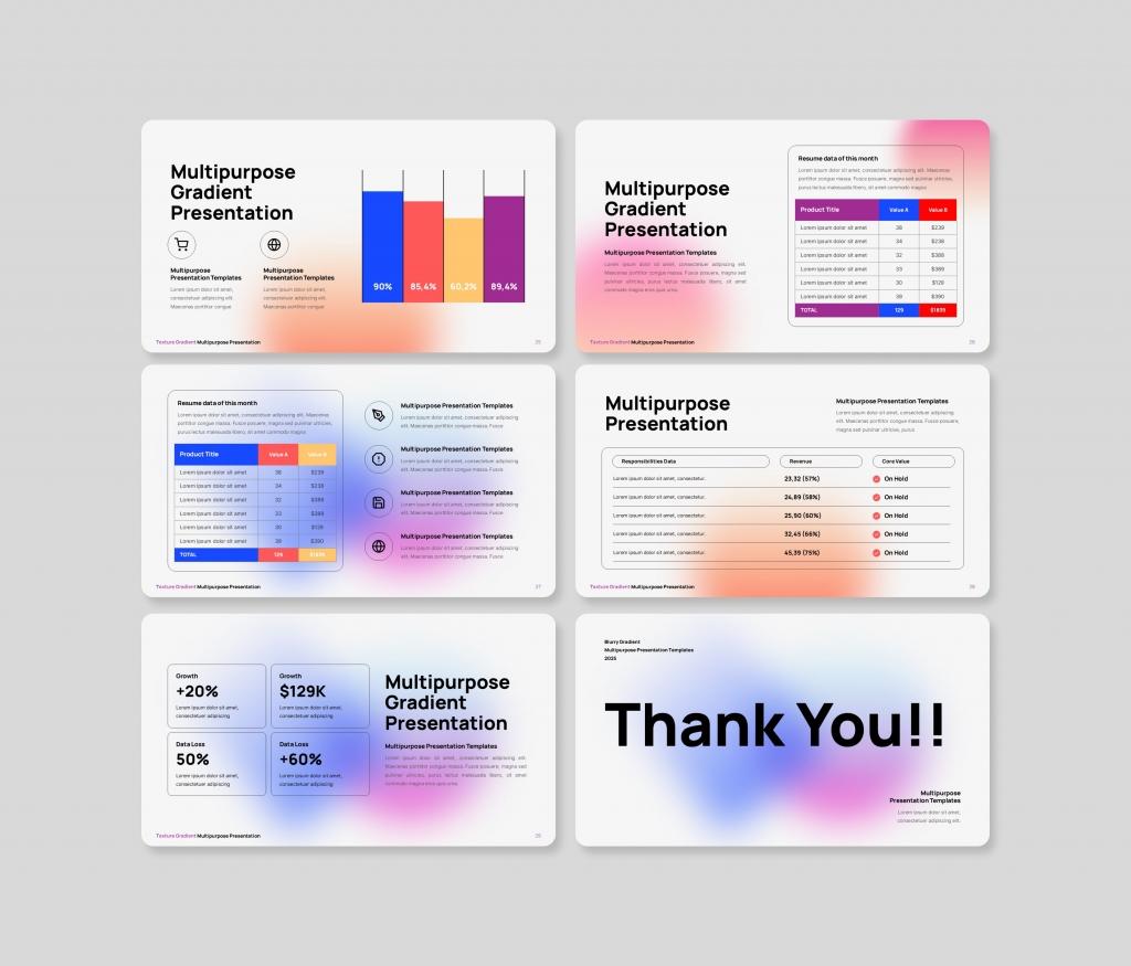 Texture Gradient PowerPoint Presentation Template