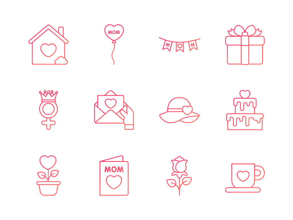 24 Mother's Day Icon Pack