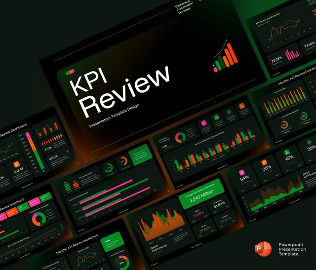 KPI Review PowerPoint Presentation Template