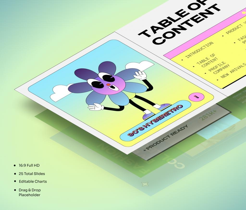 90's Brutalism Style PowerPoint Presentation Template