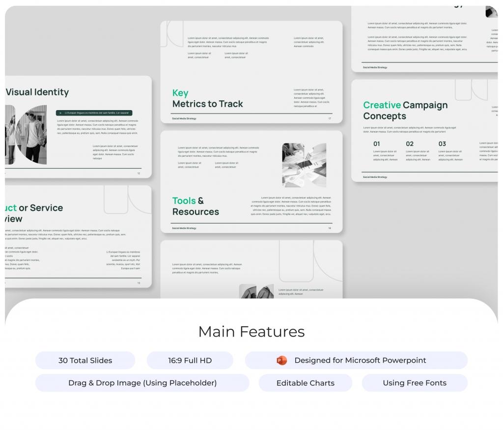 Kono Social Media Strategy PowerPoint template