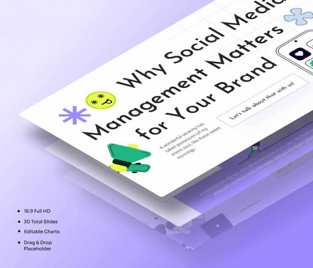 Social Media Management Presentation PowerPoint Template