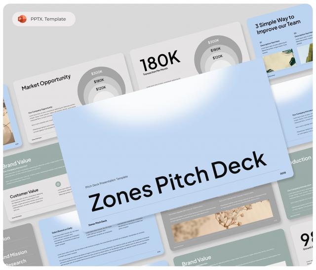Zones Pitch Deck PowerPoint Template