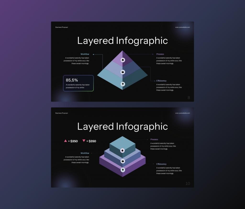Layered Infographic presentation PowerPoint Template