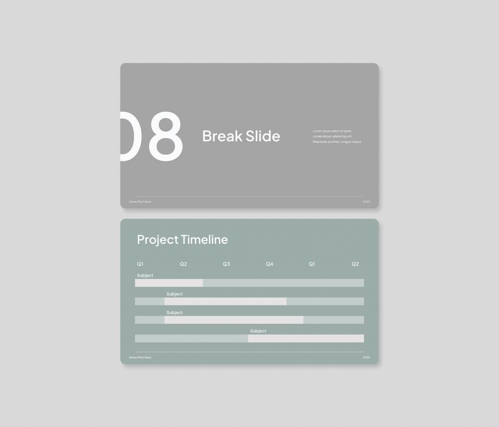 Zones Pitch Deck PowerPoint Template