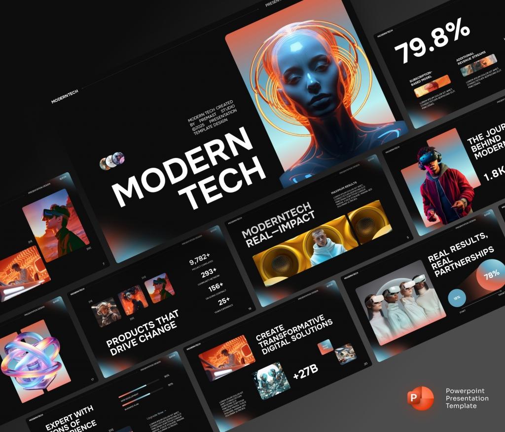 Modern Tech - Presentation PowerPoint Template
