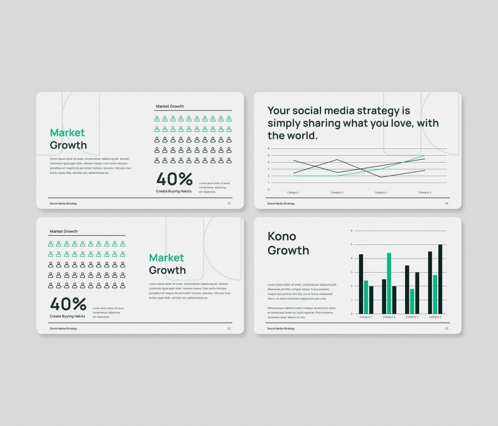 Kono Social Media Strategy PowerPoint template