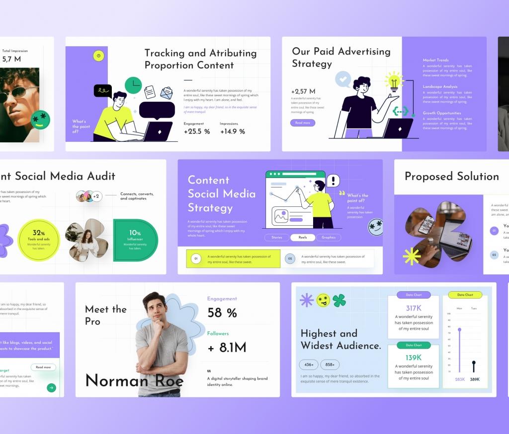 Social Media Management Presentation PowerPoint Template