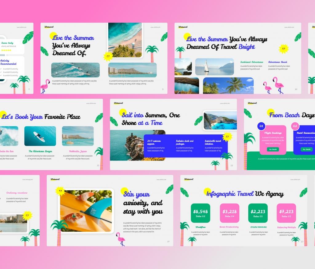 Creative Summer PowerPoint Presentation template