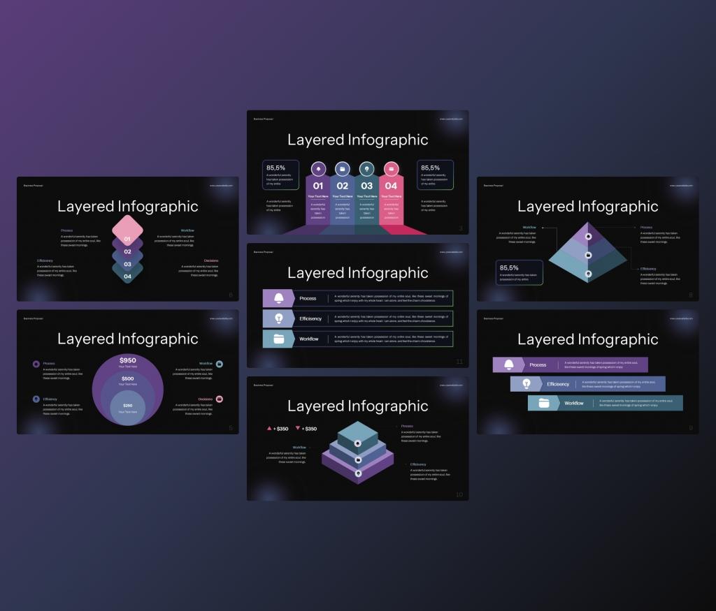 Layered Infographic presentation PowerPoint Template