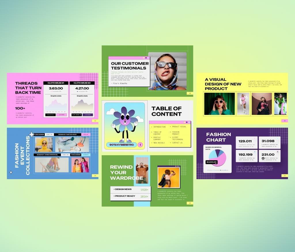 90's Brutalism Style PowerPoint Presentation Template