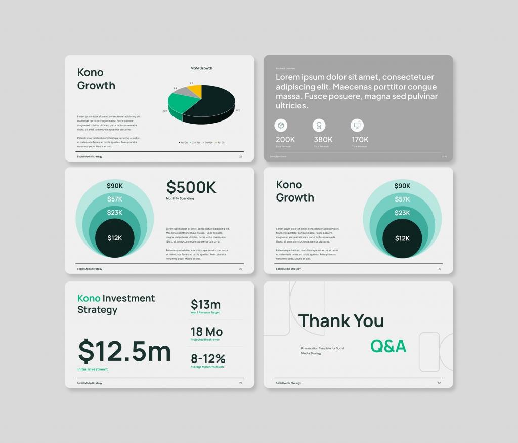 Kono Social Media Strategy PowerPoint template