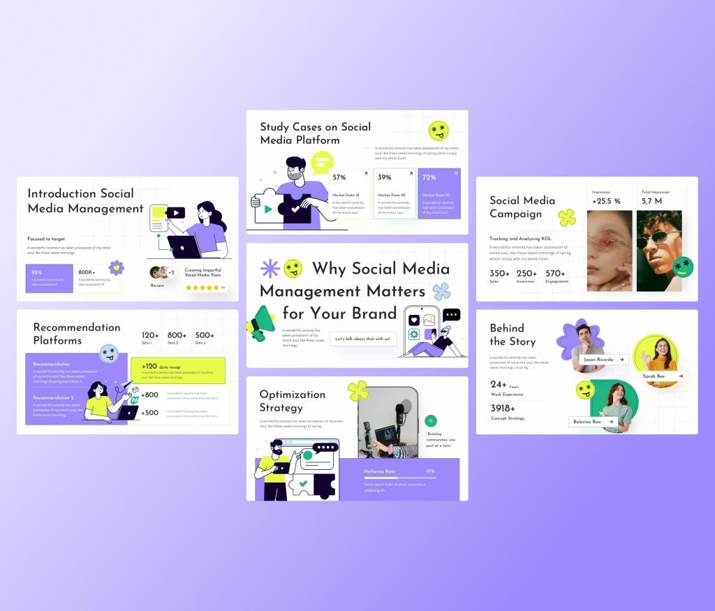 Social Media Management Presentation PowerPoint Template