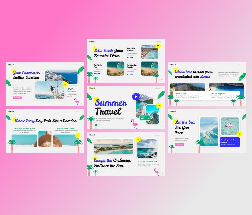 Creative Summer PowerPoint Presentation template