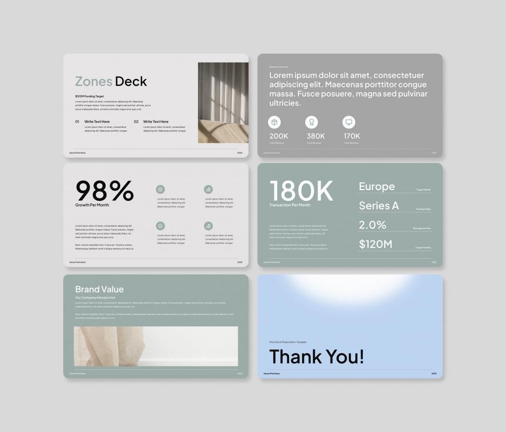 Zones Pitch Deck PowerPoint Template