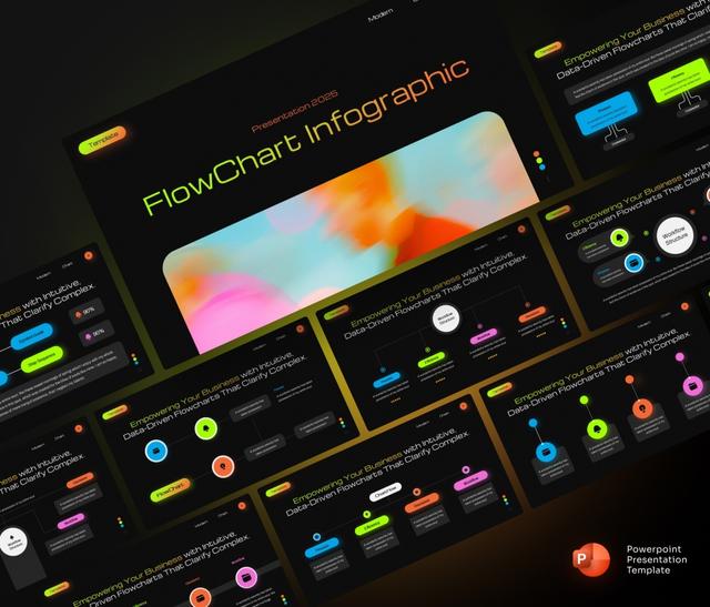 Flowchart Diagram presentation PowerPoint Template
