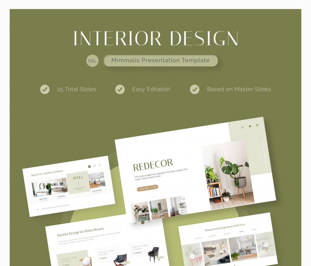 Redecor - Interior Design Google Slides Template