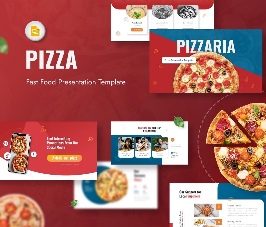Pizzaria - Pizza Presentation Google Slides Template
