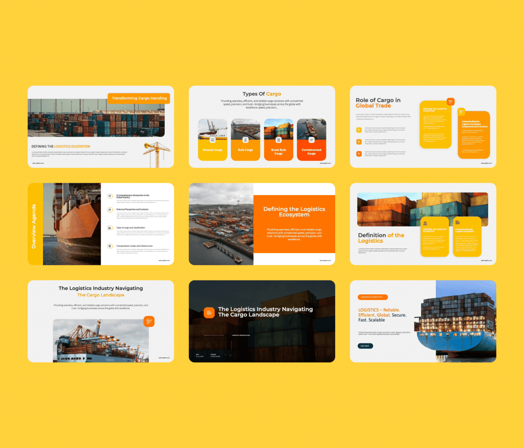 Logistics & cargo presentation template