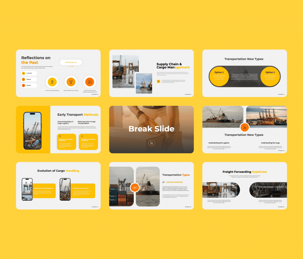 Logistics & cargo presentation template