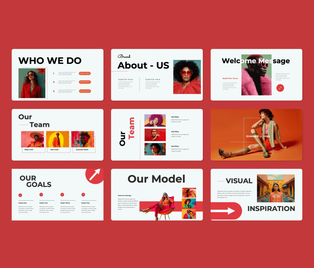 Fashion Glamix Presentation PowerPoint Template