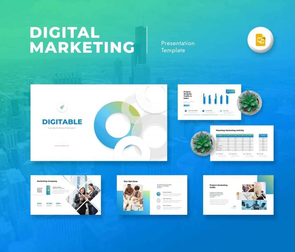 Digitable - Digital Marketing Google Slides Presentation Template