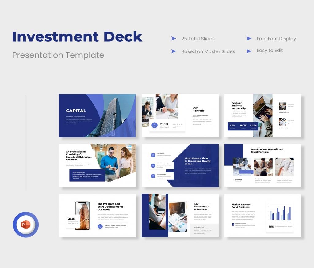 Capital - Investor Deck PowerPoint Presentation Template