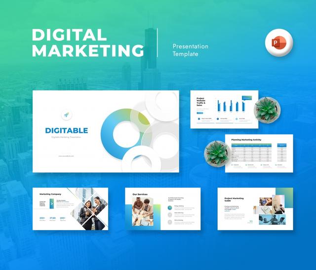 Digitable – Digital Marketing PowerPoint Presentation Template