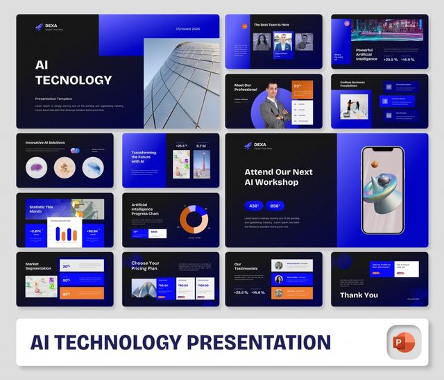 Dexa – AI Technology PowerPoint Presentation Template