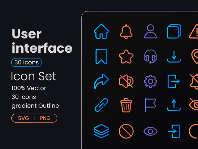 30 User interface icons