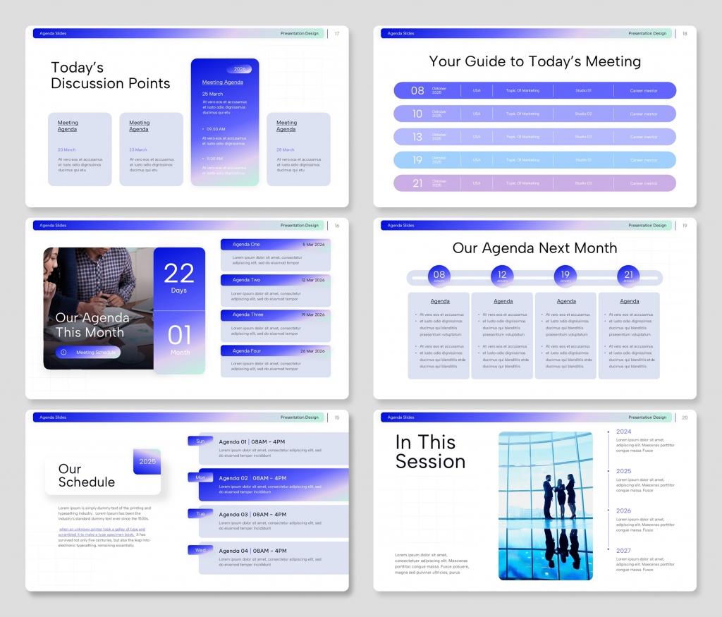 Agenda Slide PowerPoint Presentation Template