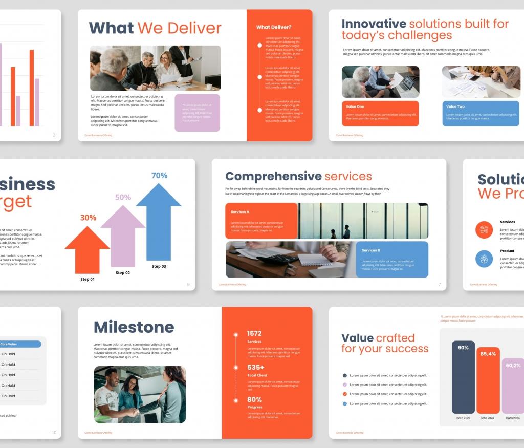 Core Business Offering PowerPoint Presentation Template