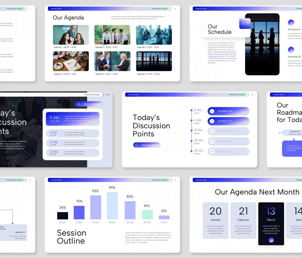 Agenda Slide PowerPoint Presentation Template