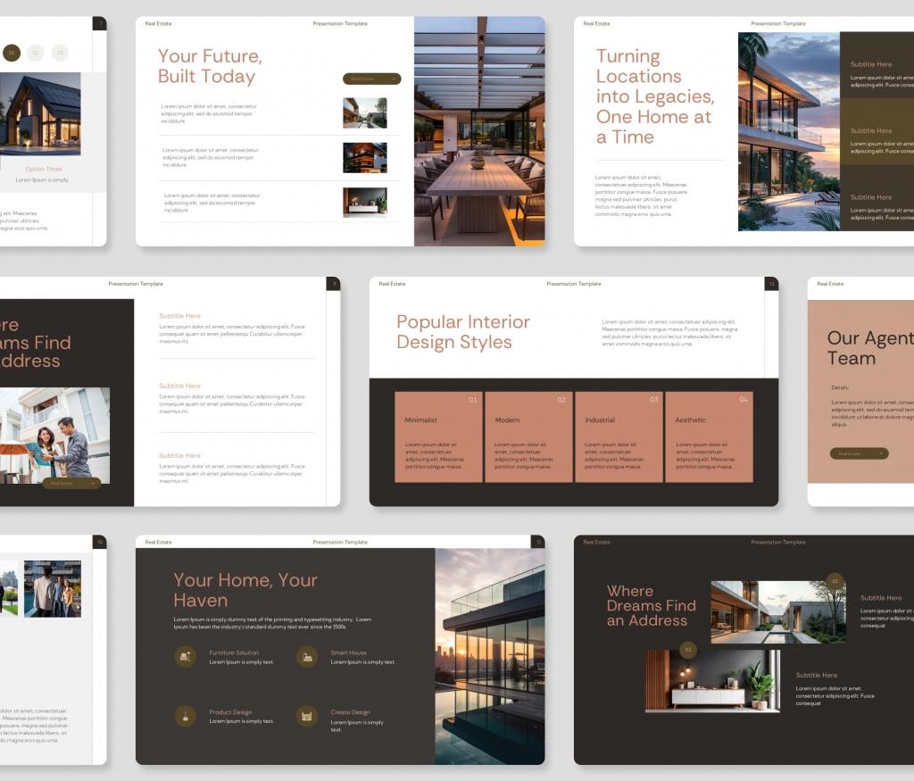 Minimalist Real Estate PowerPoint Presentation Template